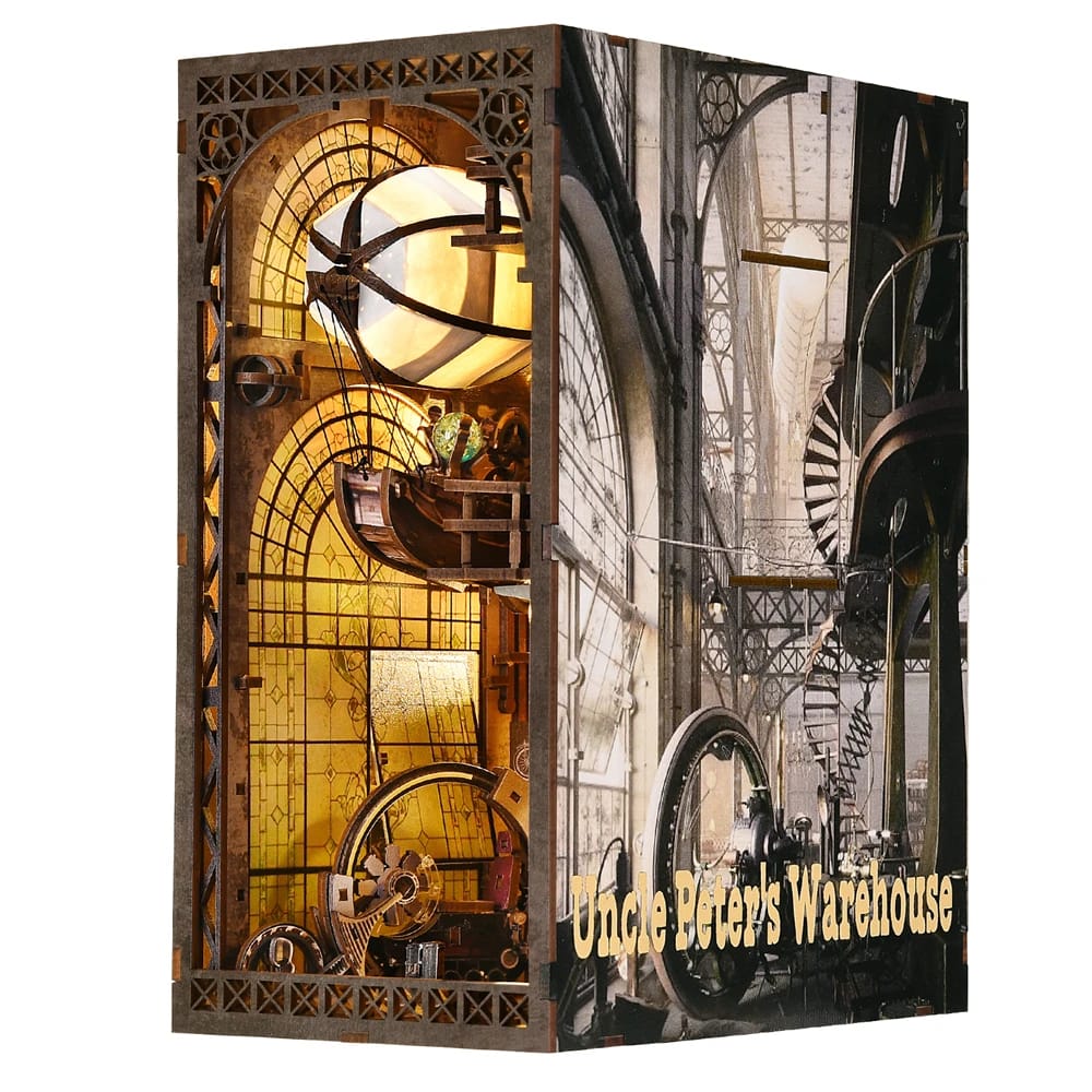 Maker’s Workshop Book Nook Kit DIY wooden puzzle bookend miniature workshop model