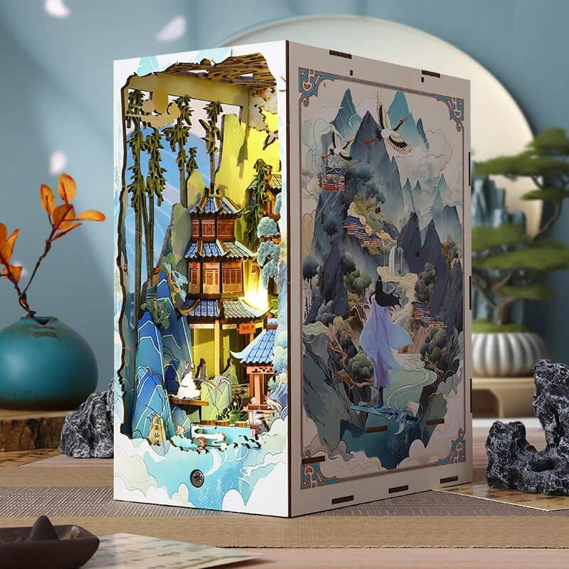 DIY Mini Book Nook Kit for Bookshelf Decoration and Home Display
